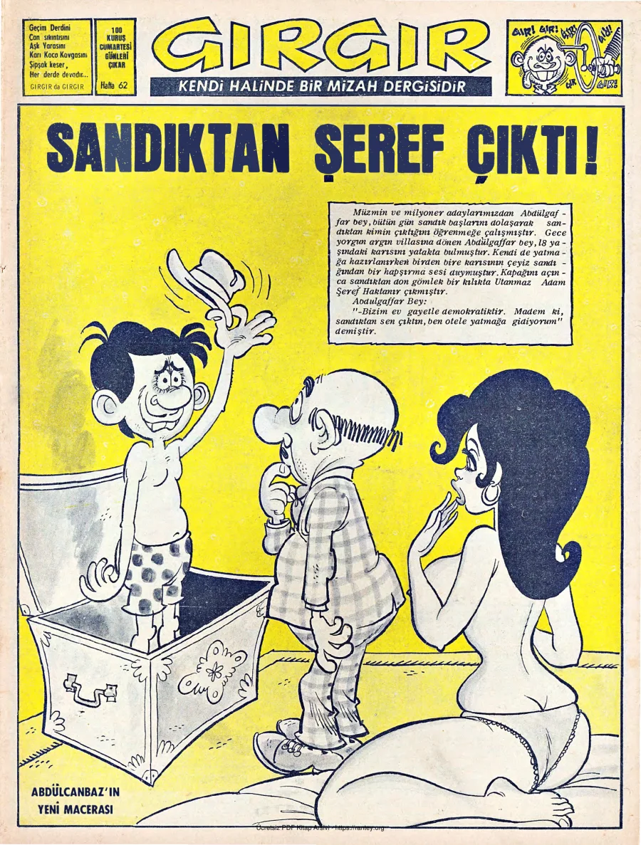 GırGır 1973 Sayı 062 kapak görseli