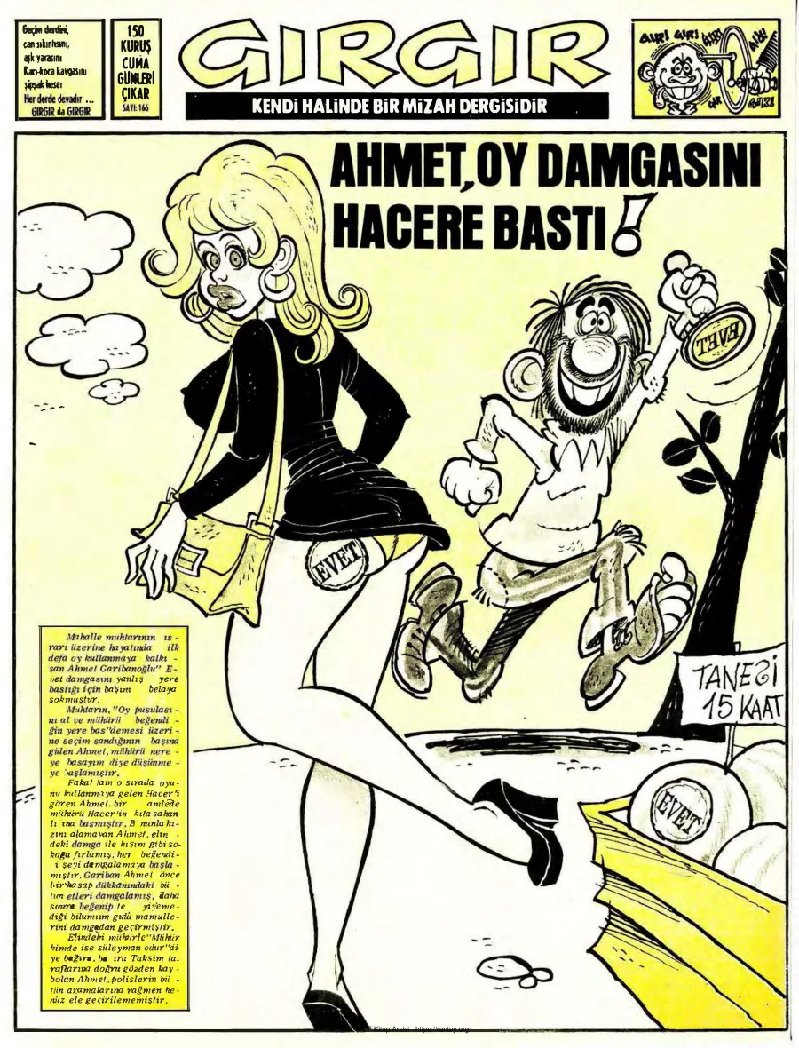 GırGır 1975 Sayı 166 kapak görseli