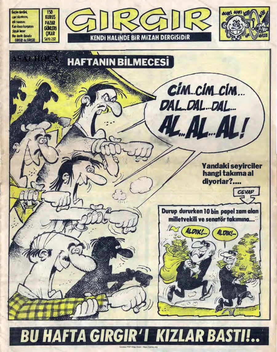 GırGır 1977 Sayı 232 kapak görseli