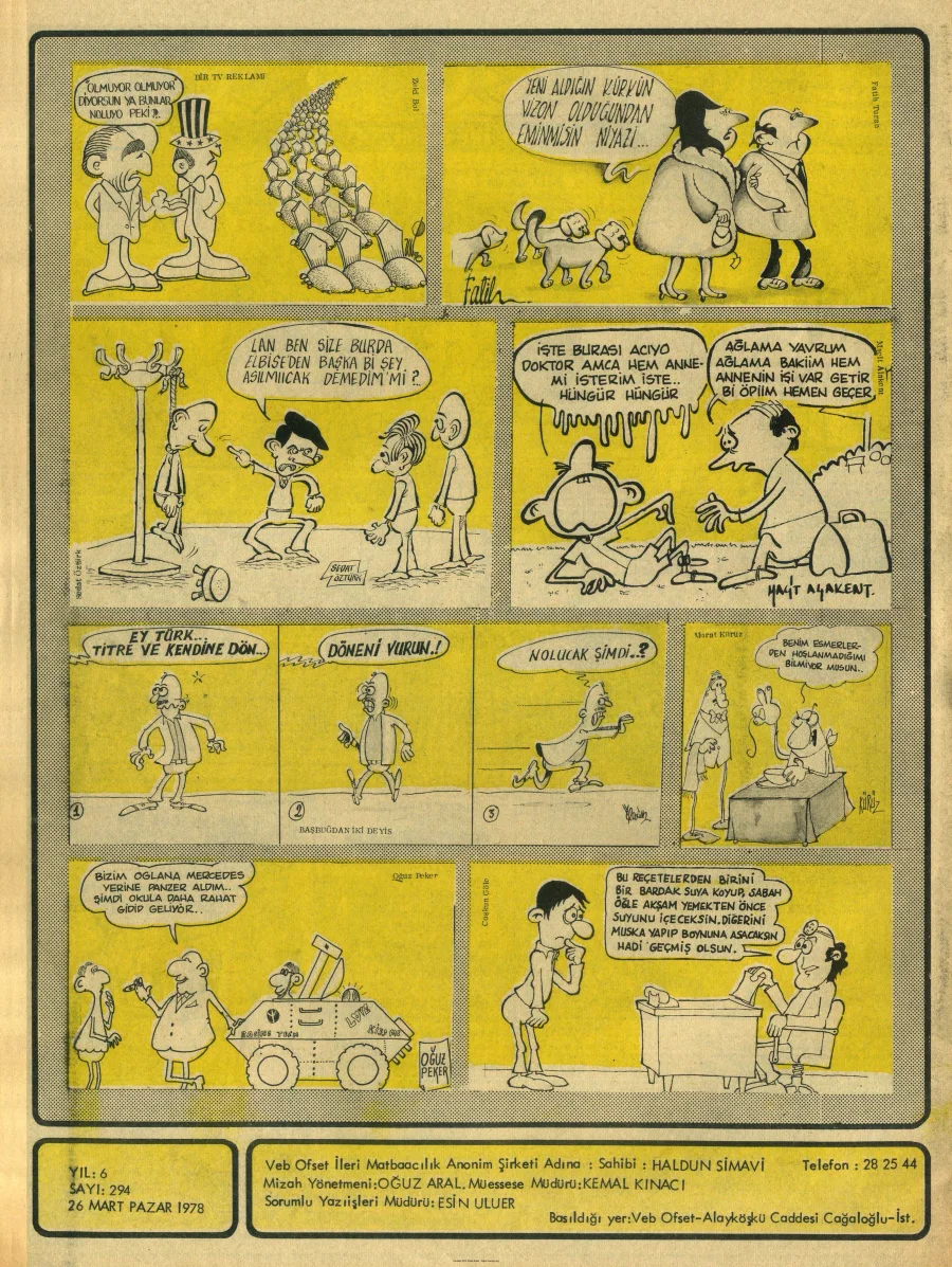 GırGır 1978 Sayı 284 kapak görseli
