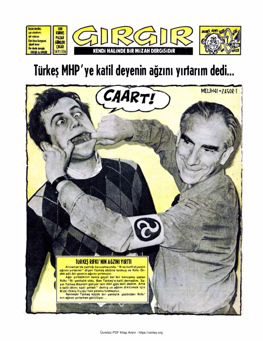 GırGır 1978 Sayı 326 kapak görseli