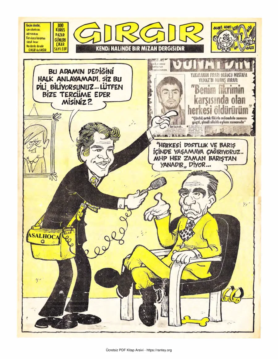 GırGır 1978 Sayı 330 kapak görseli