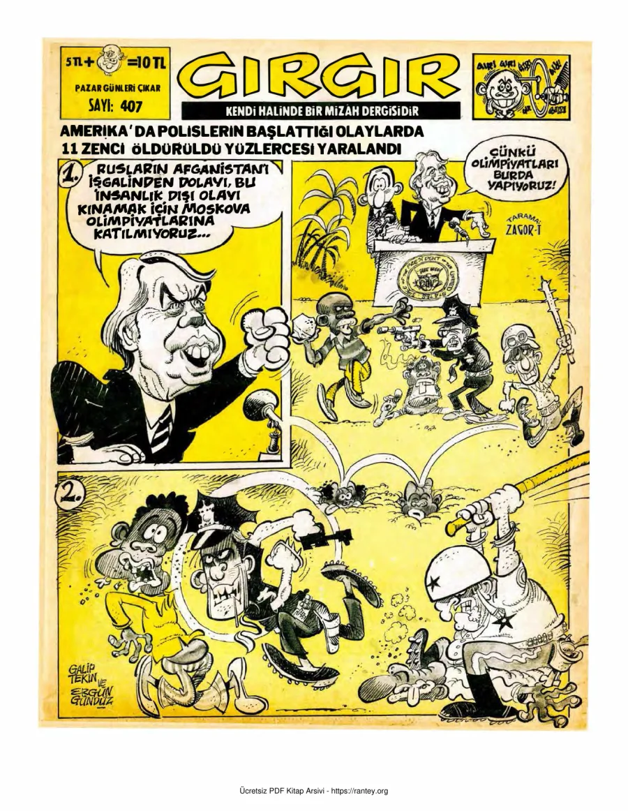 GırGır 1980 Sayı 407 kapak görseli