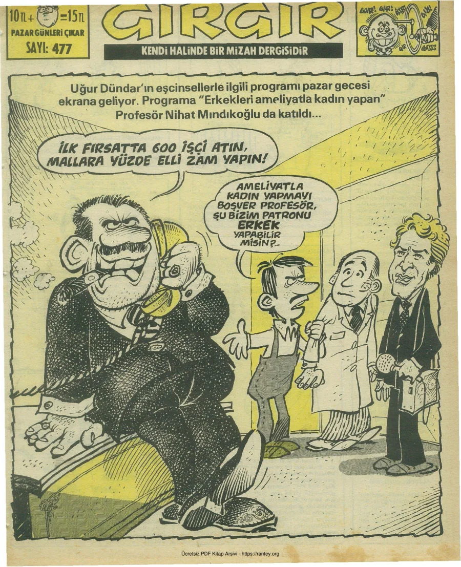GırGır 1981 Sayı 477 kapak görseli