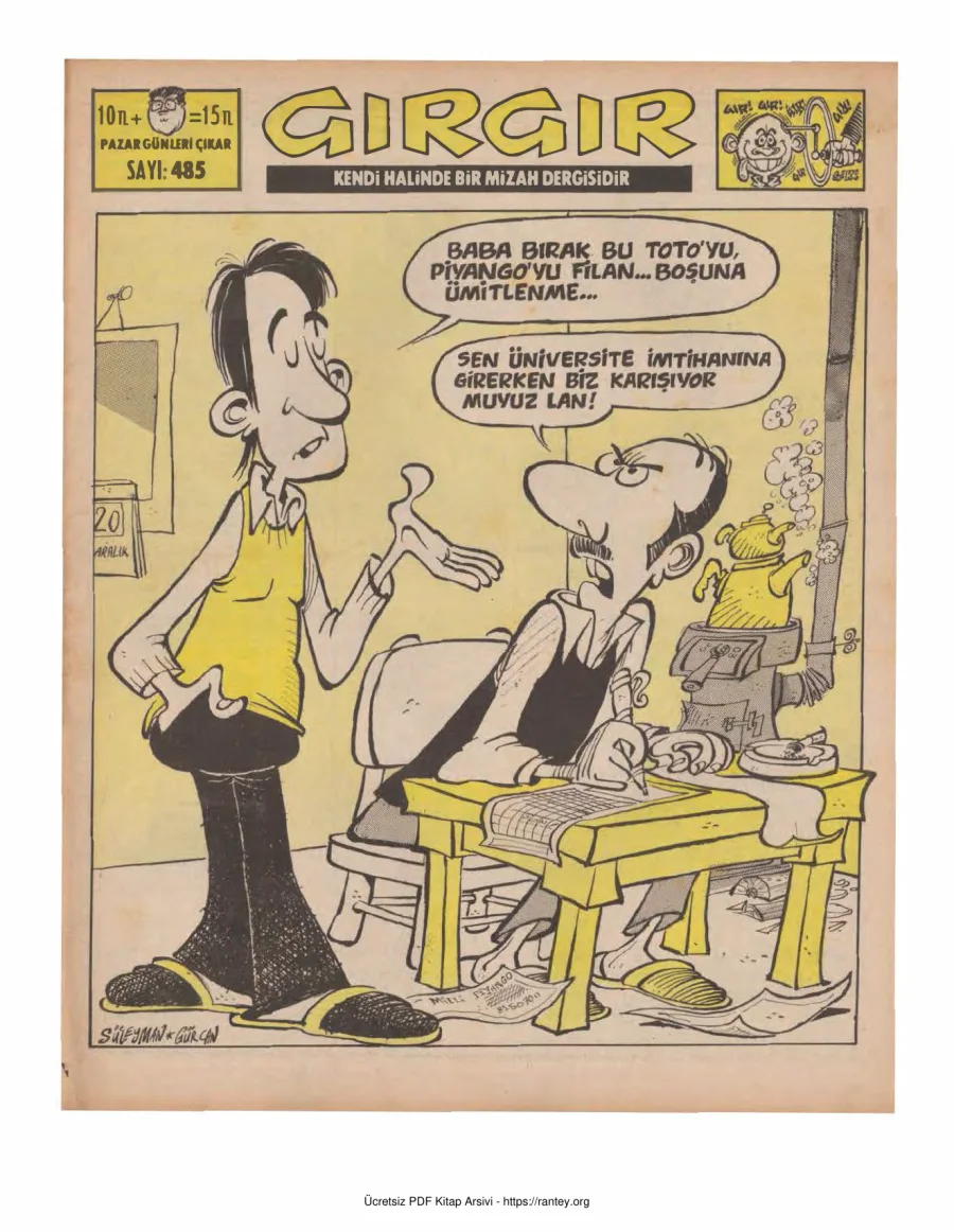 GırGır 1981 Sayı 485 kapak görseli