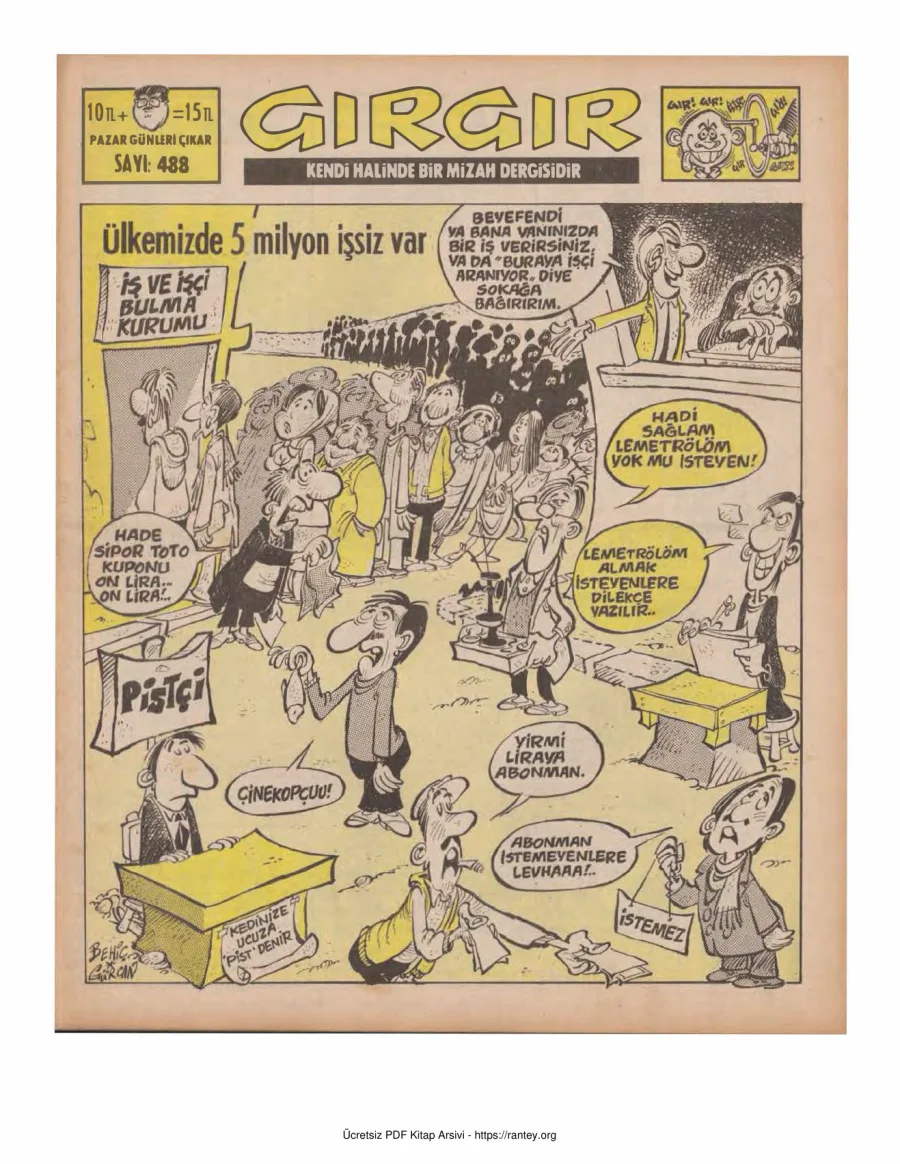 GırGır 1982 Sayı 488 kapak görseli