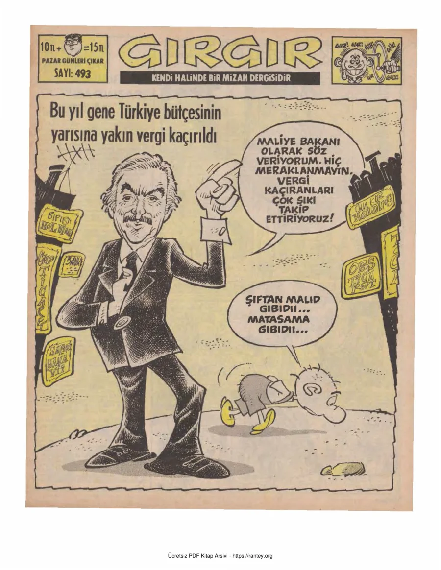 GırGır 1982 Sayı 493 kapak görseli