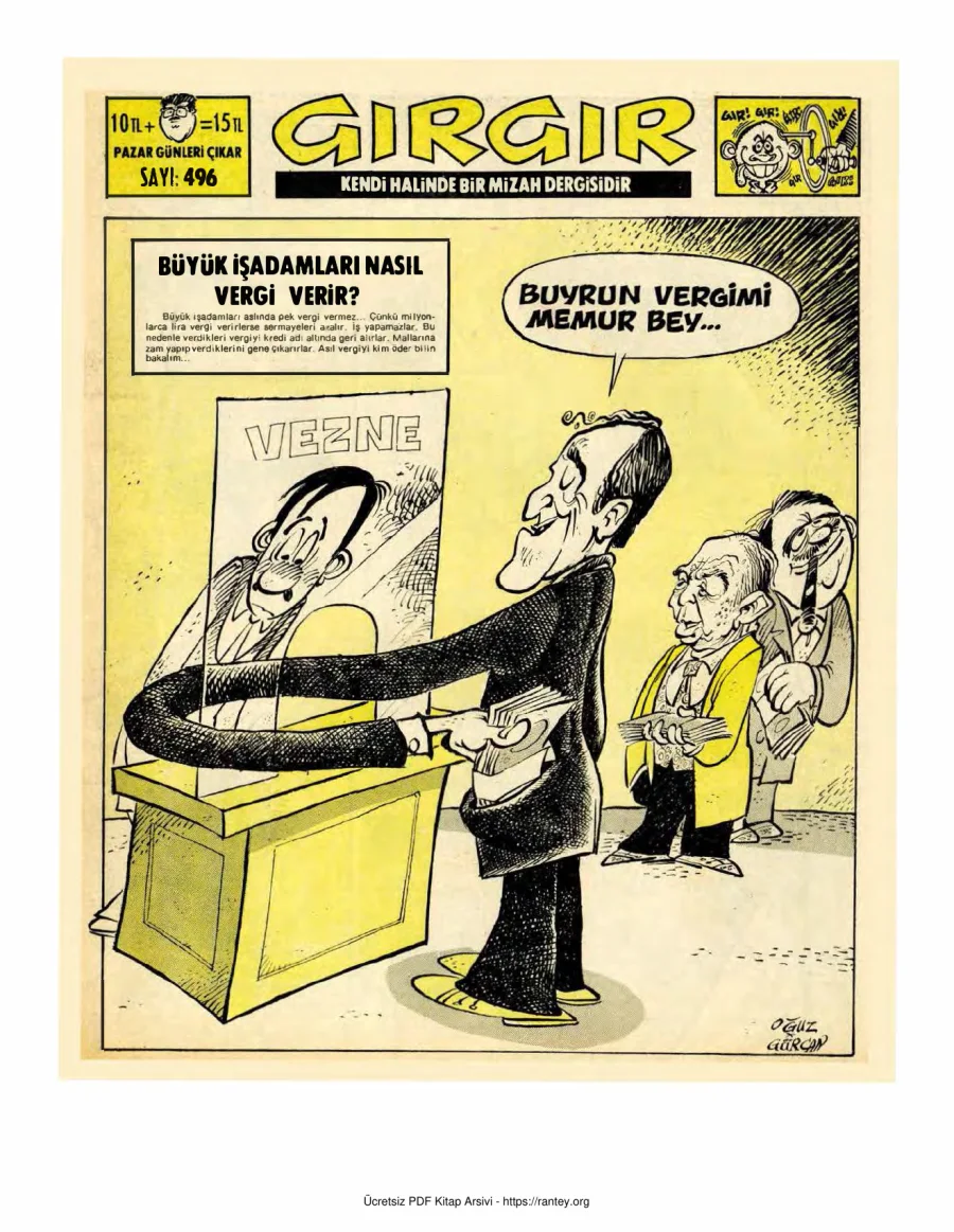GırGır 1982 Sayı 496 kapak görseli
