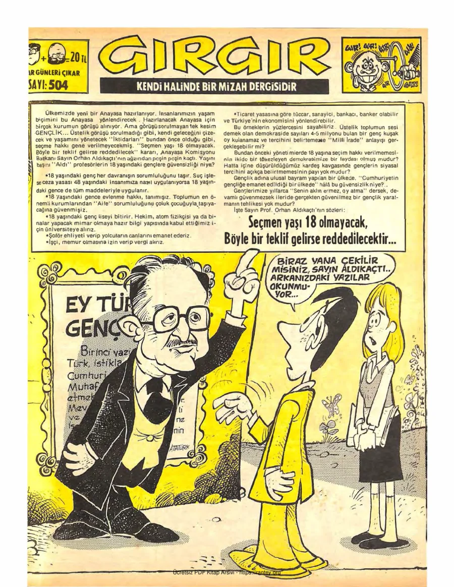 GırGır 1982 Sayı 504 kapak görseli