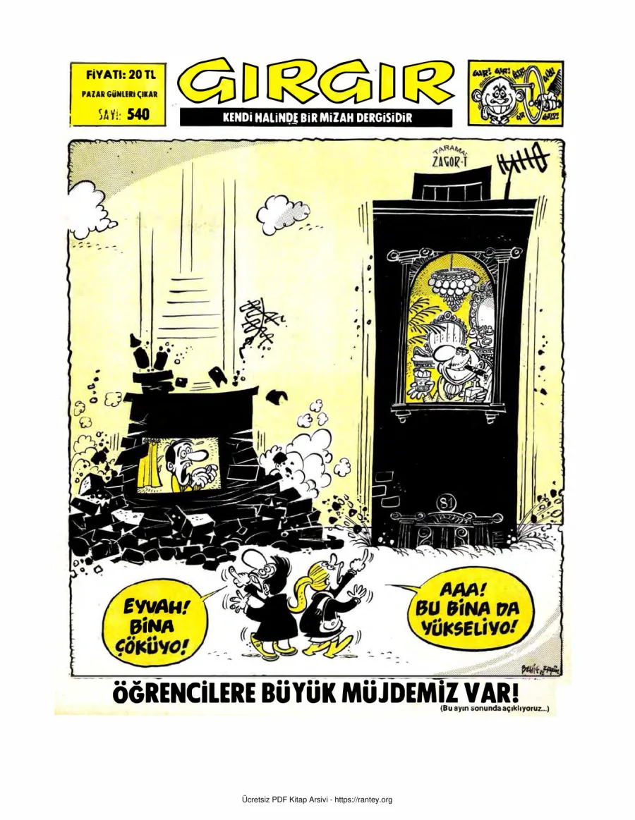 GırGır 1983 Sayı 540 kapak görseli