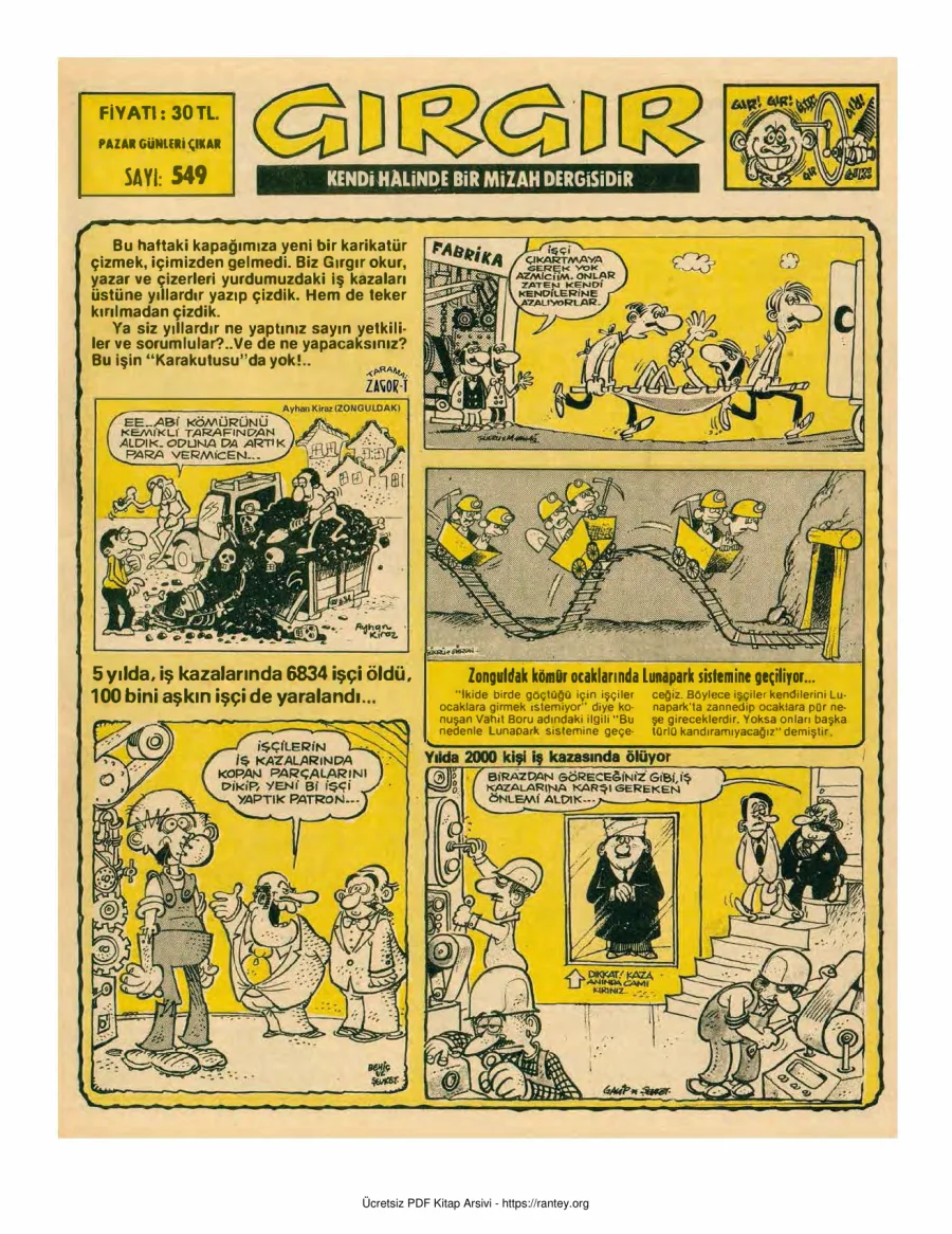 GırGır 1983 Sayı 549 kapak görseli