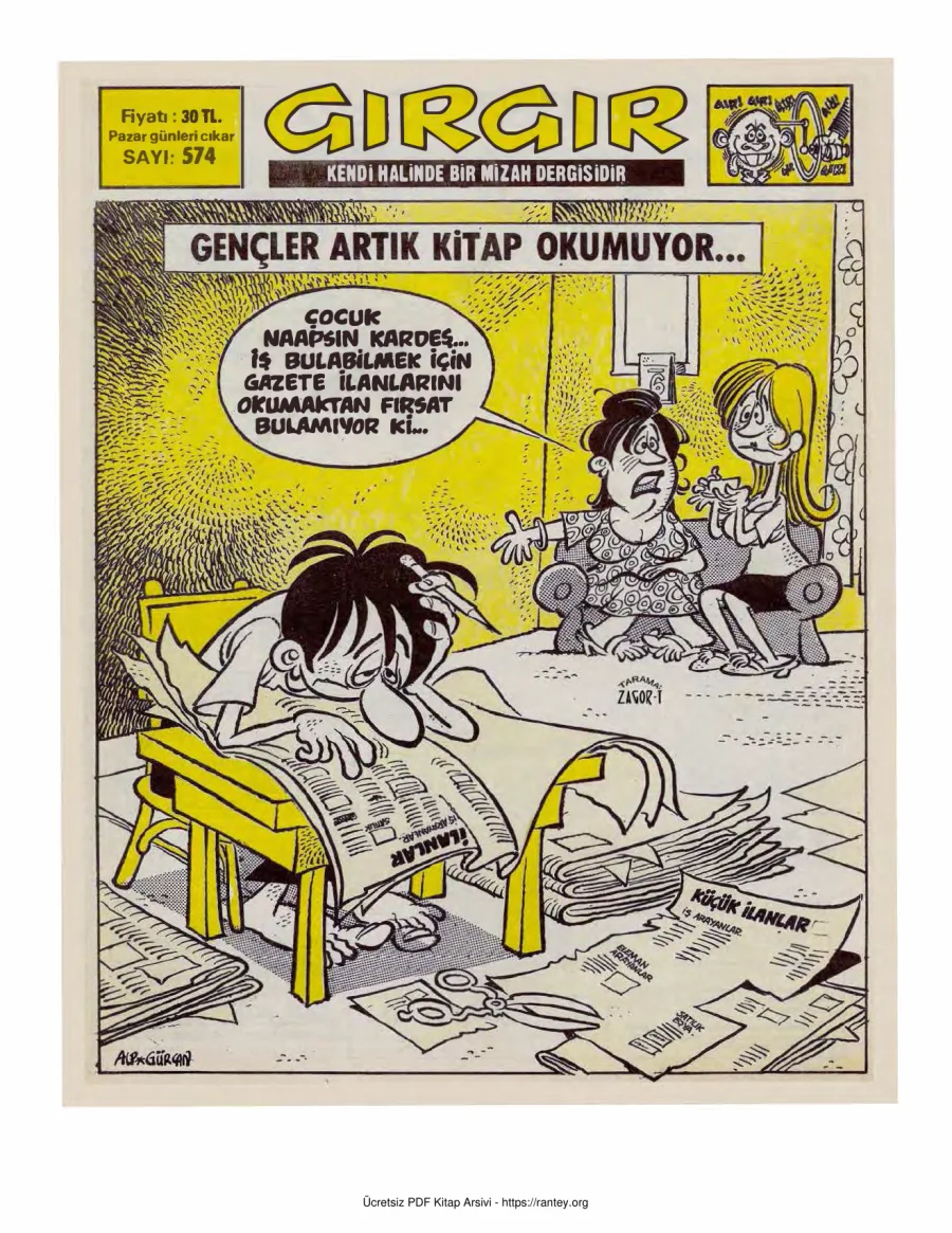 GırGır 1983 Sayı 574 kapak görseli