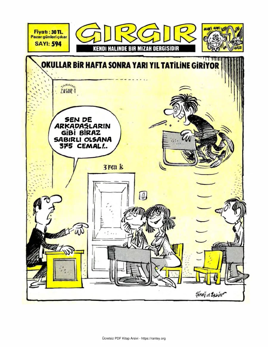 GırGır 1984 Sayı 594 kapak görseli