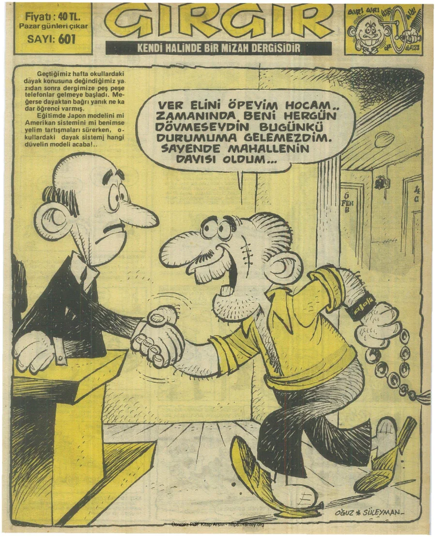 GırGır 1984 Sayı 601 kapak görseli