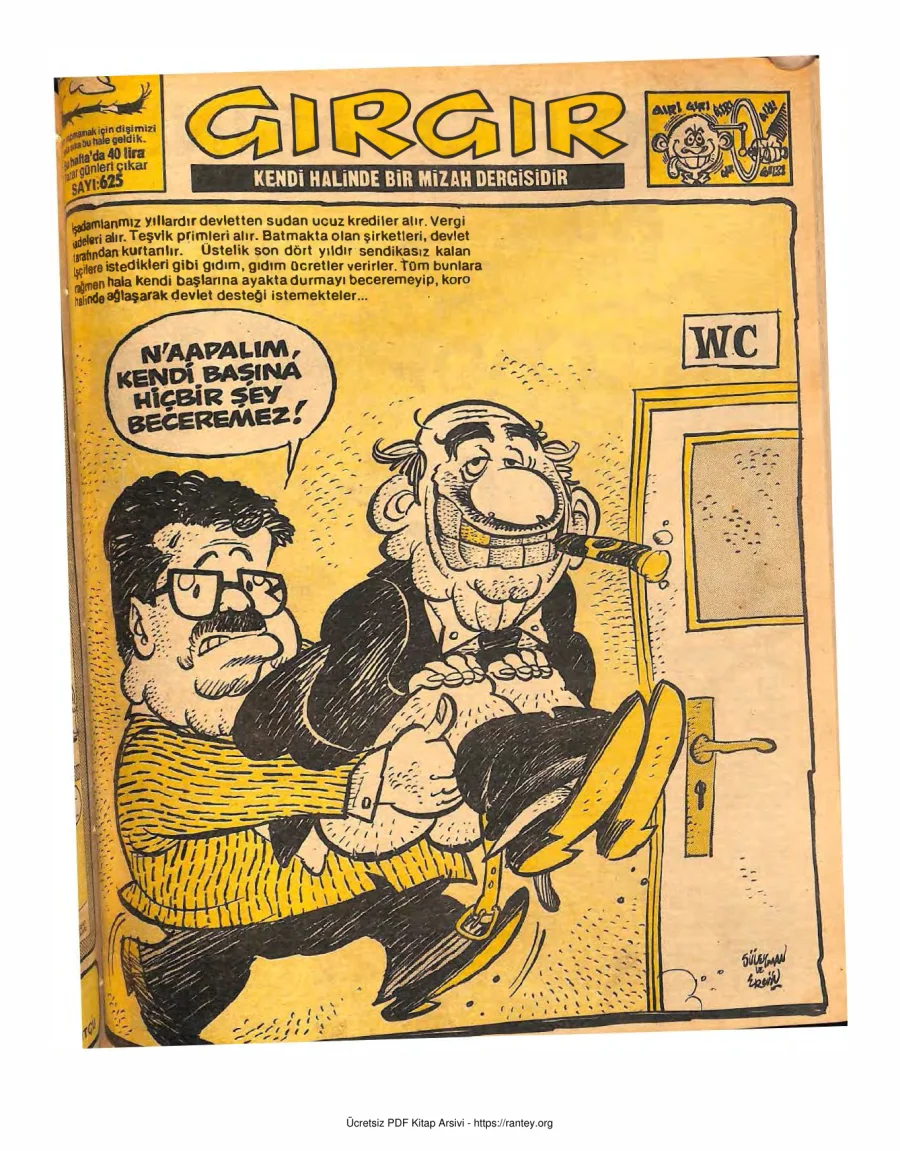 GırGır 1984 Sayı 625 kapak görseli