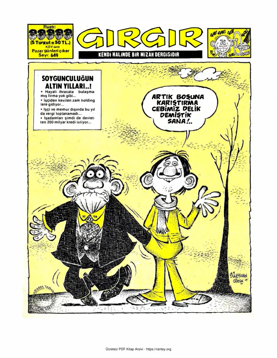 GırGır 1985 Sayı 649 kapak görseli