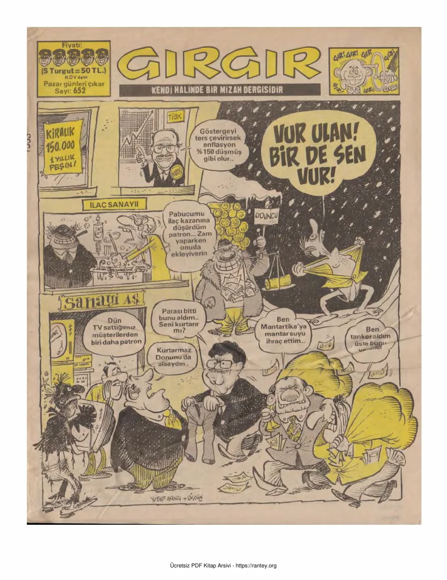 GırGır 1985 Sayı 652 kapak görseli