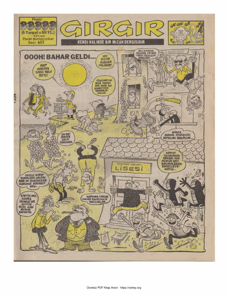 GırGır 1985 Sayı 655 kapak görseli