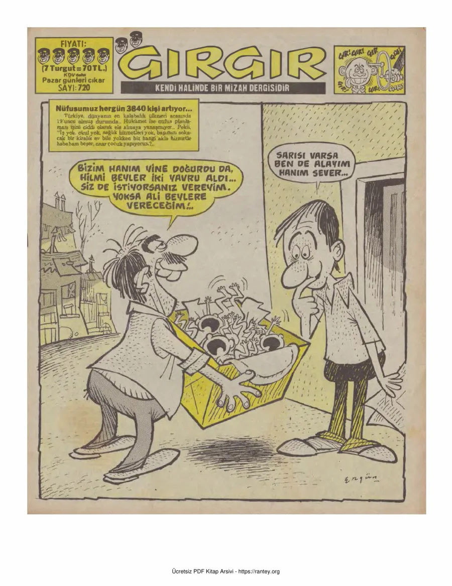 GırGır 1986 Sayı 720 kapak görseli