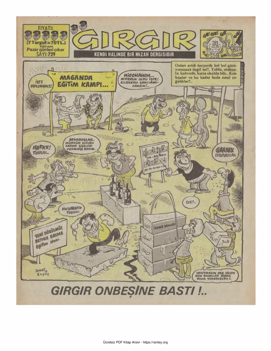 GırGır 1986 Sayı 729 kapak görseli
