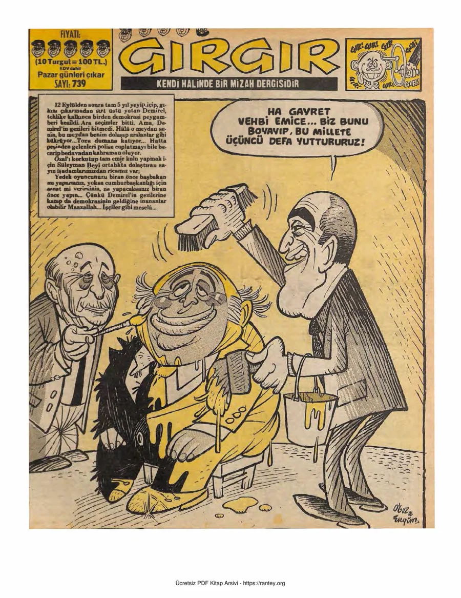 GırGır 1986 Sayı 739 kapak görseli