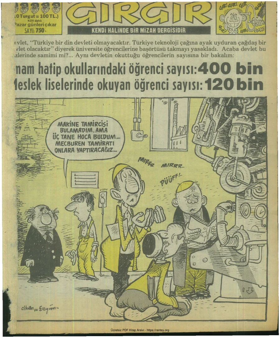 GırGır 1987 Sayı 750 kapak görseli