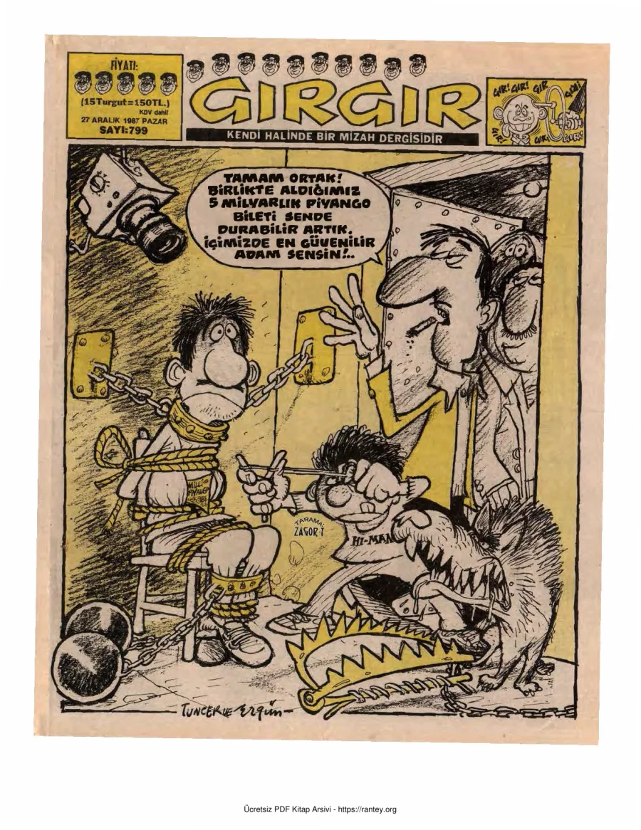 GırGır 1987 Sayı 799 kapak görseli