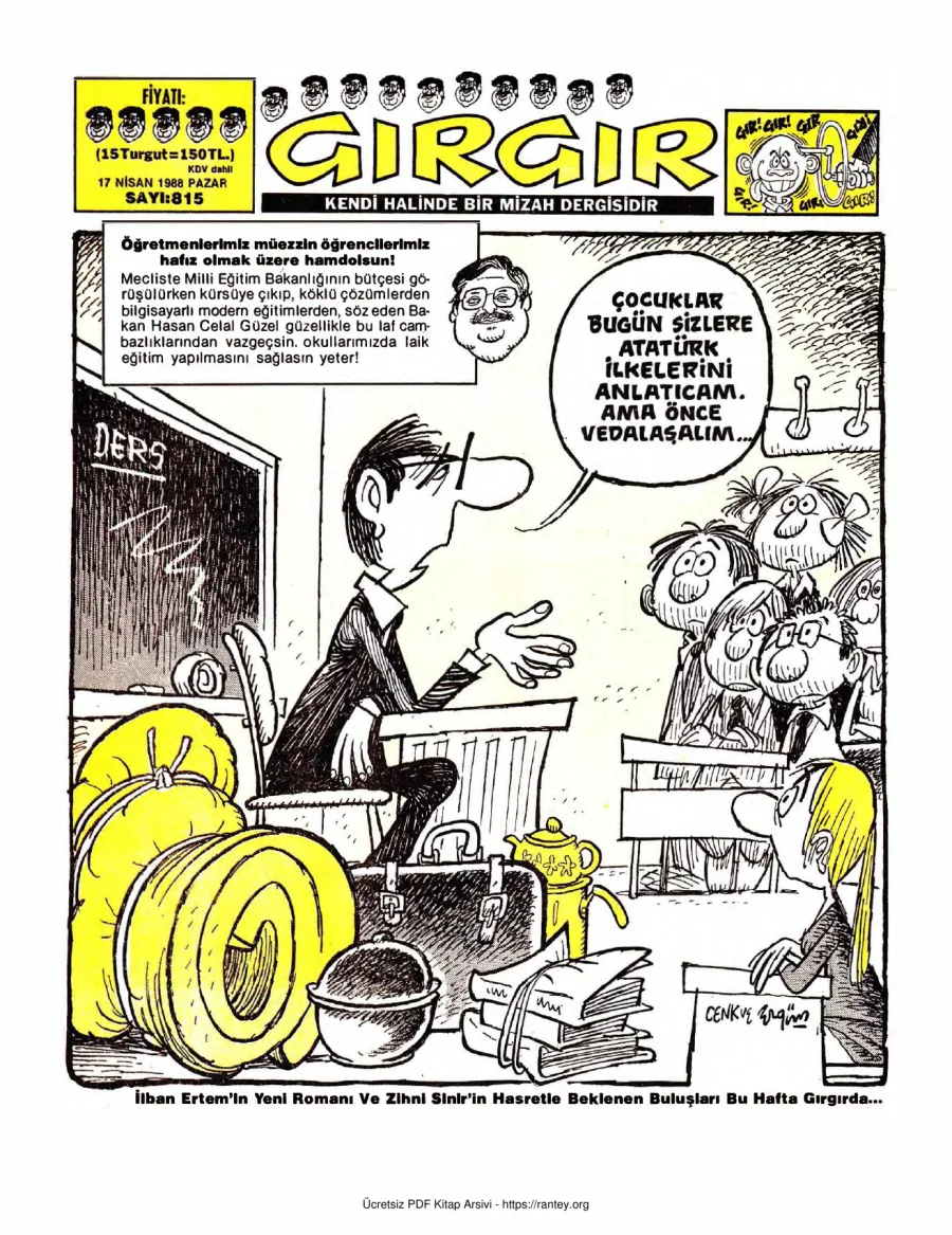 GırGır 1988 Sayı 815 kapak görseli