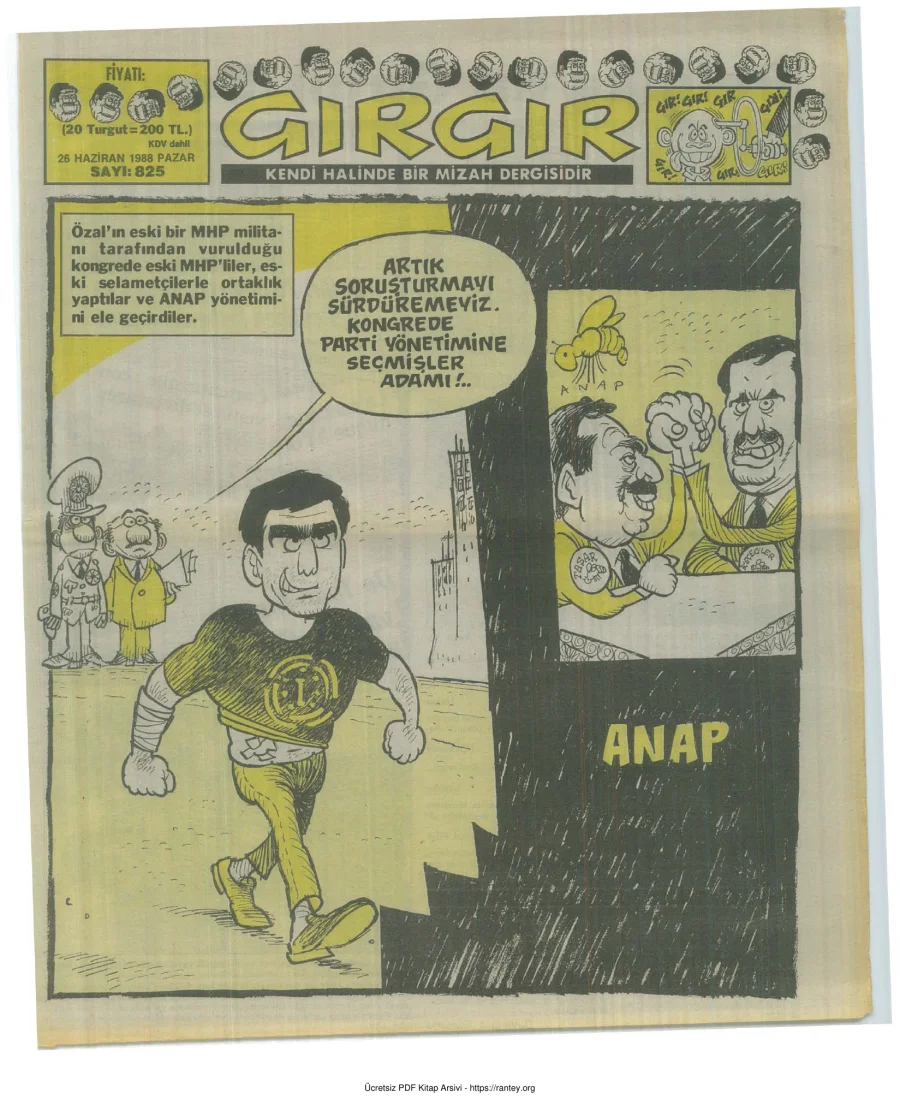 GırGır 1988 Sayı 825 kapak görseli