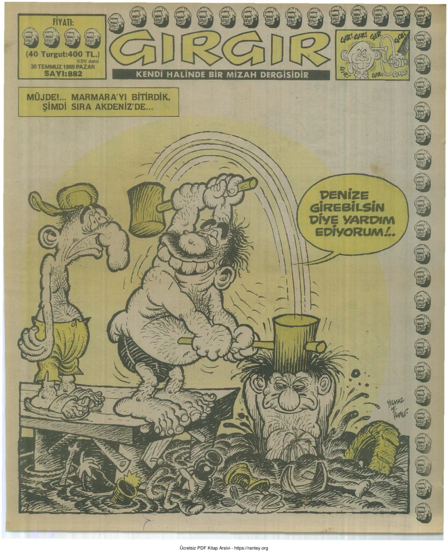GırGır 1989 Sayı 882 kapak görseli