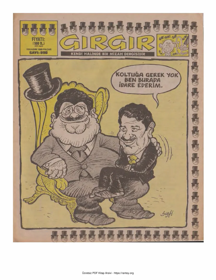 GırGır 1989 Sayı 898 kapak görseli