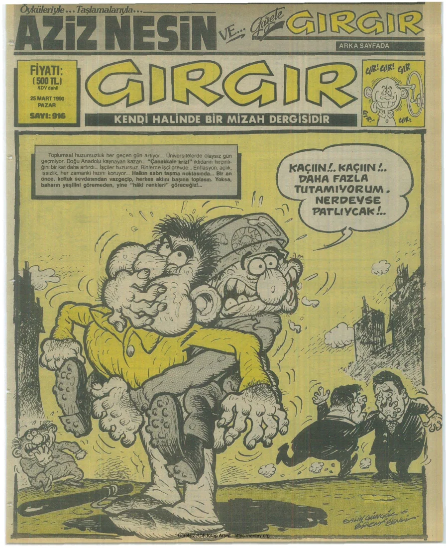 GırGır 1990 Sayı 916 kapak görseli