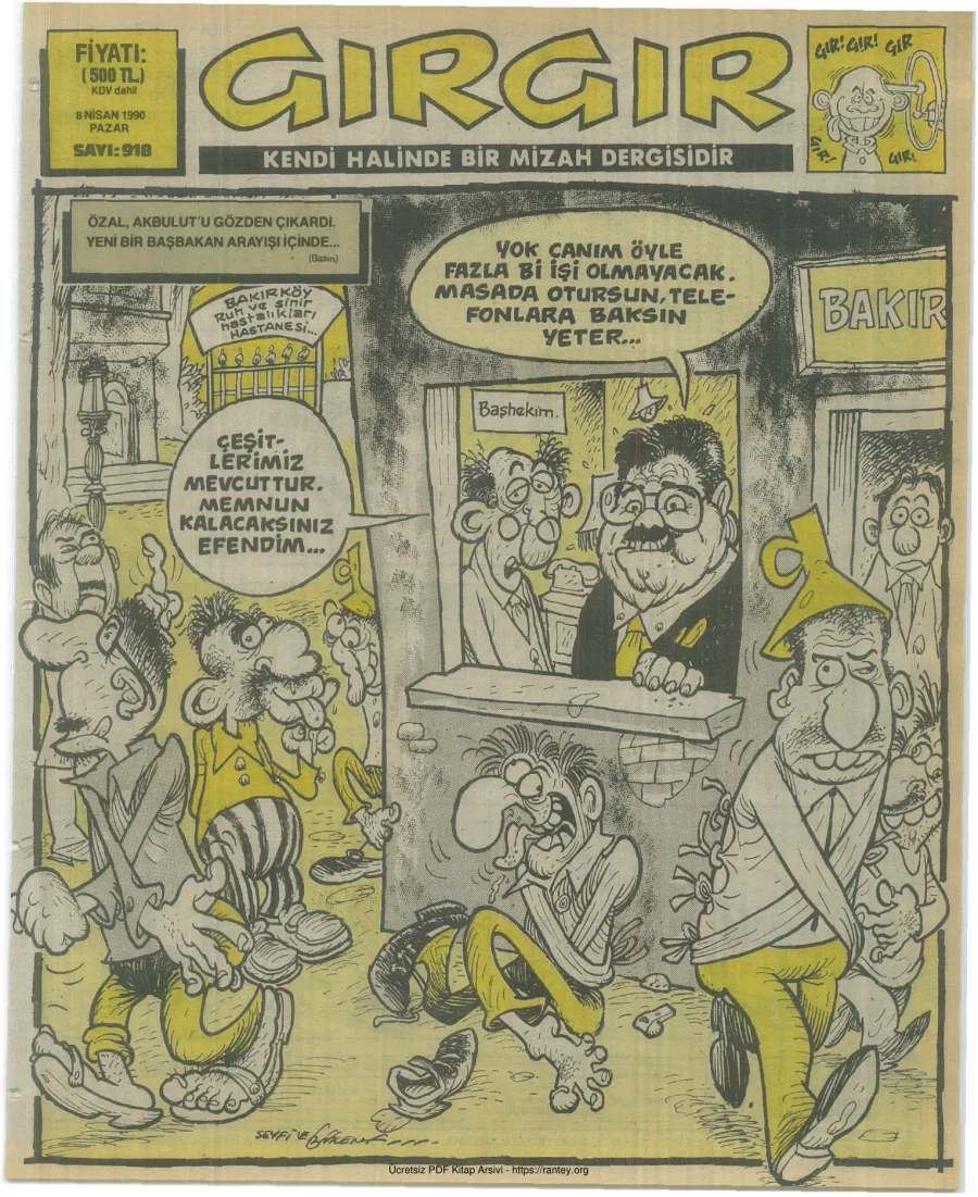 GırGır 1990 Sayı 918 kapak görseli