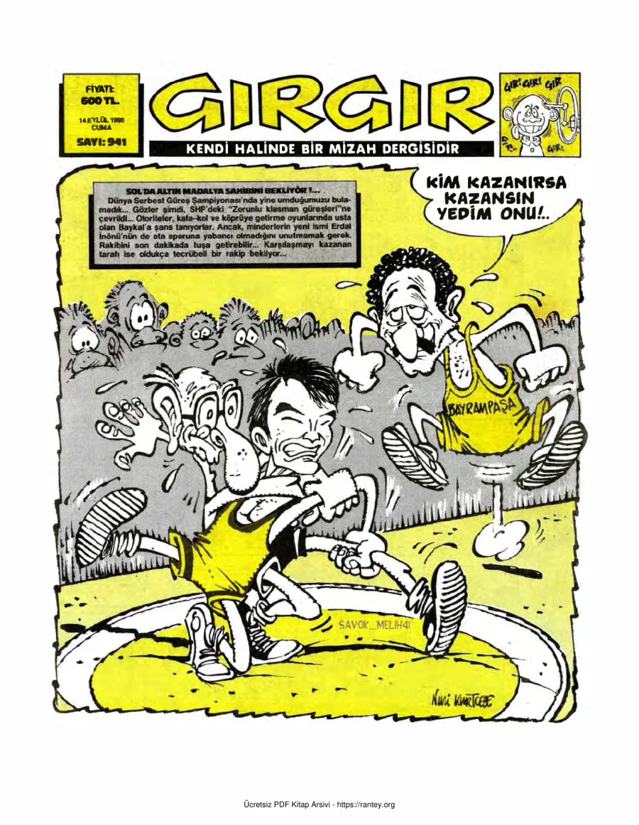 GırGır 1990 Sayı 941 kapak görseli