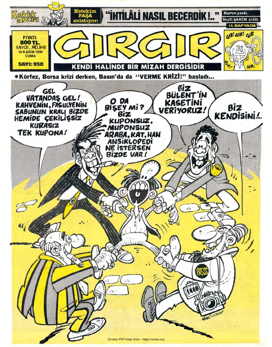 GırGır 1990 Sayı 950 kapak görseli