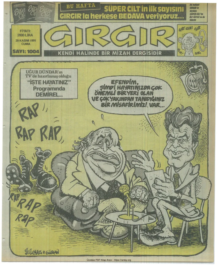 GırGır 1991 Sayı 1004 kapak görseli