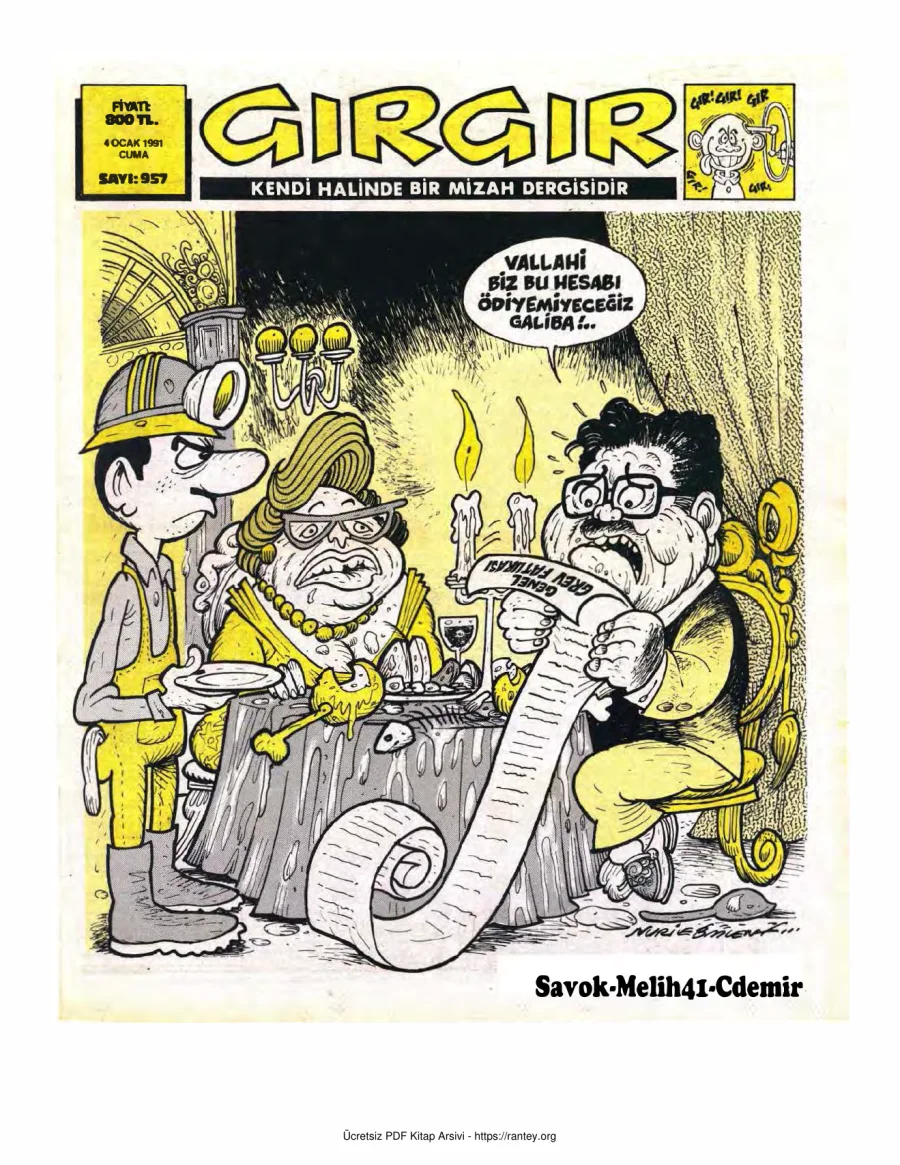 GırGır 1991 Sayı 957 kapak görseli