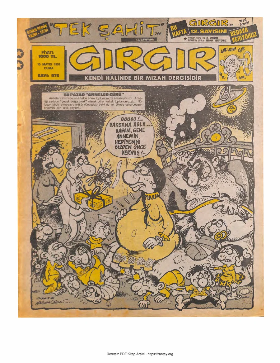 GırGır 1991 Sayı 975 kapak görseli