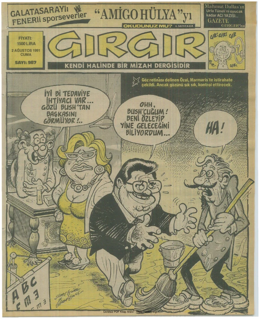 GırGır 1991 Sayı 987 kapak görseli