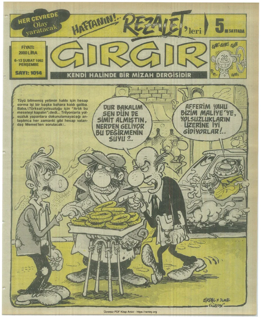 GırGır 1992 Sayı 1014 kapak görseli