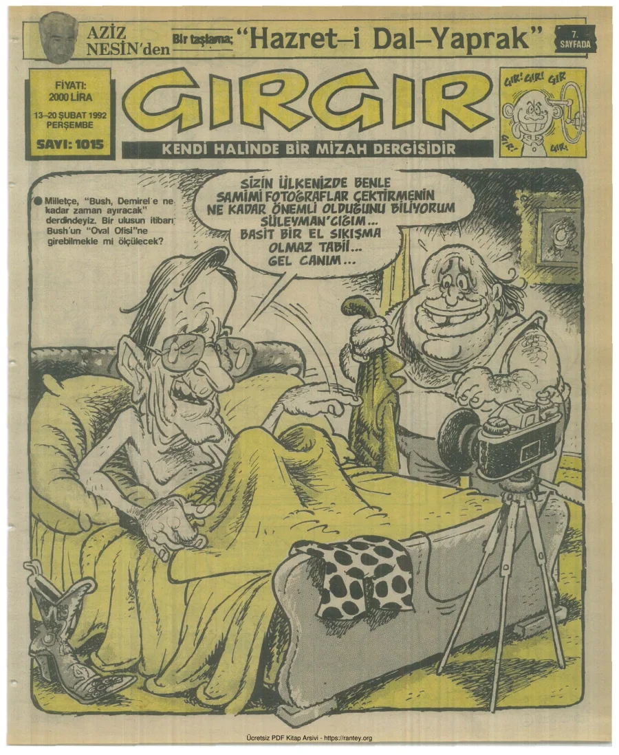 GırGır 1992 Sayı 1015 kapak görseli
