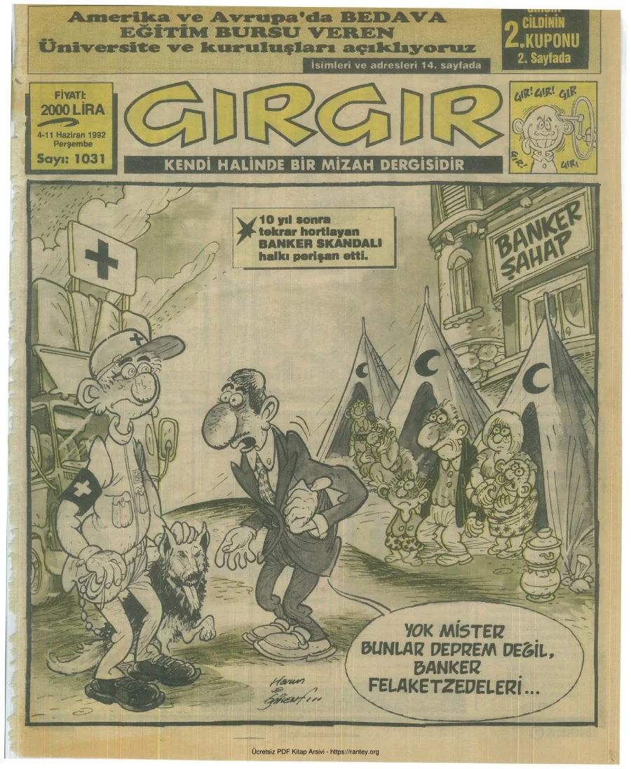 GırGır 1992 Sayı 1031 kapak görseli