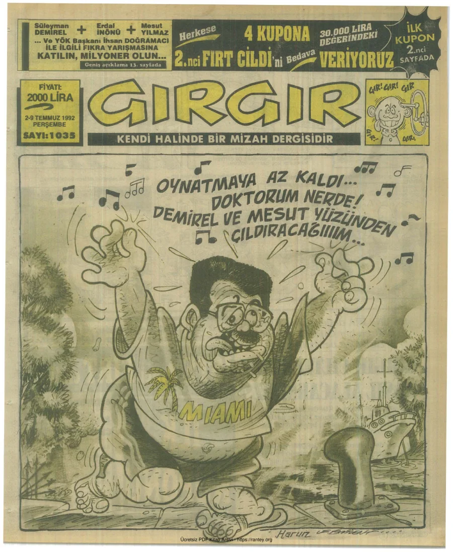 GırGır 1992 Sayı 1035 kapak görseli