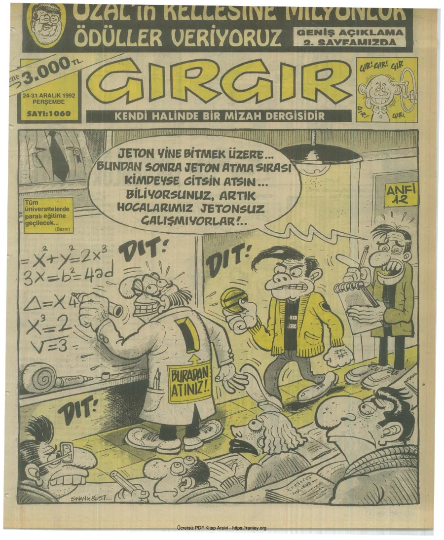 GırGır 1992 Sayı 1060 kapak görseli