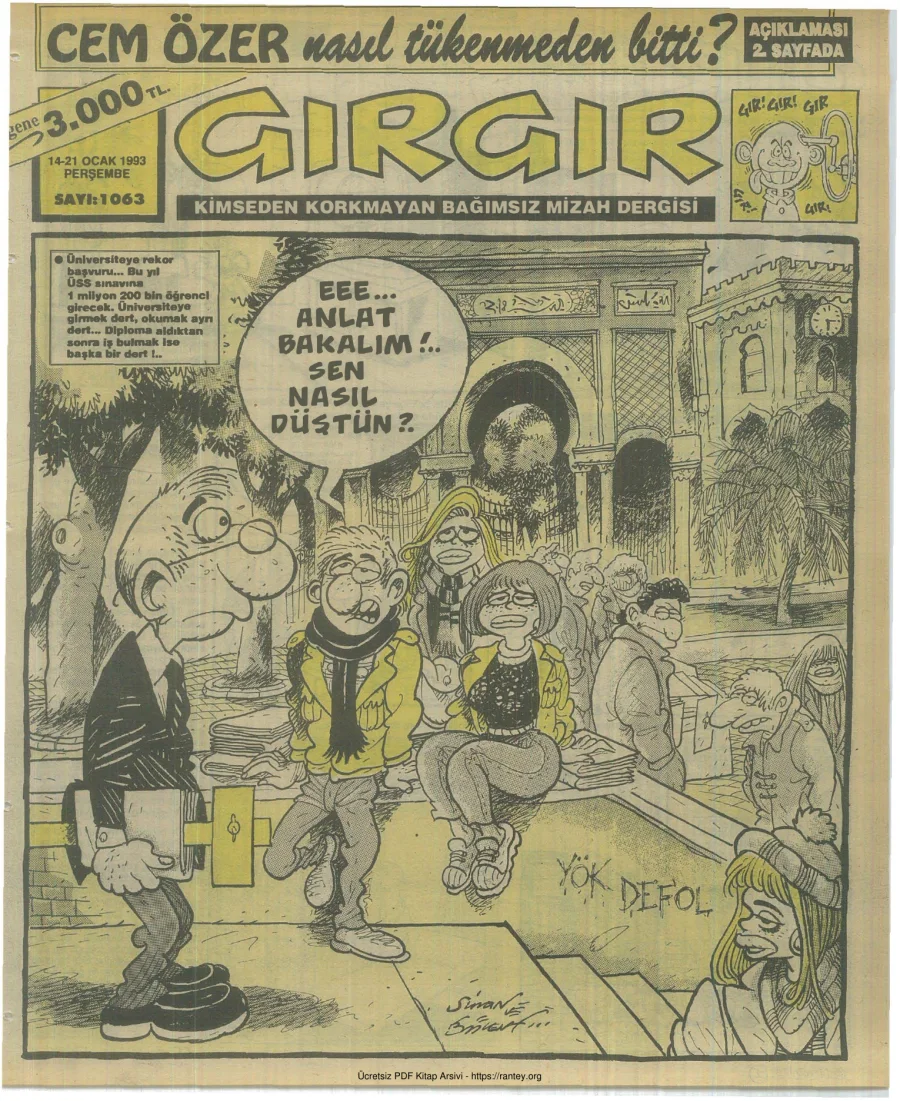 GırGır 1993 Sayı 1063 kapak görseli