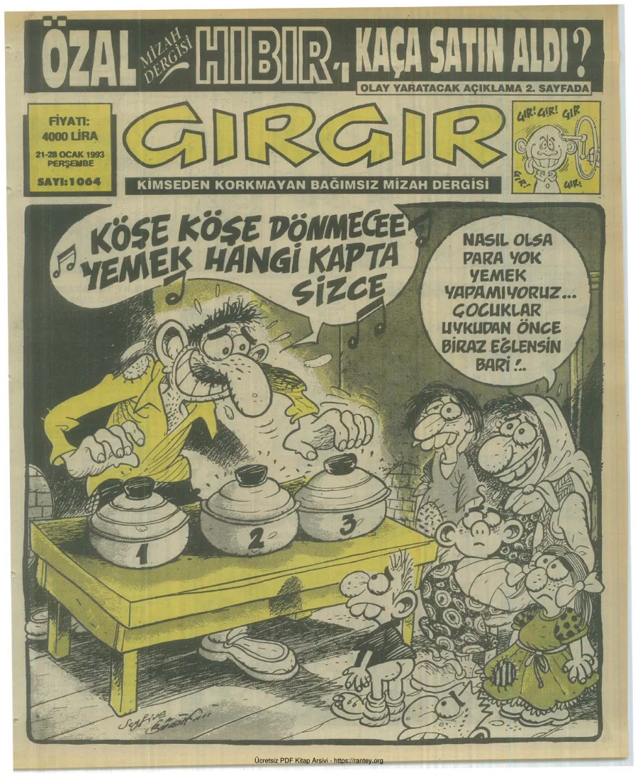 GırGır 1993 Sayı 1064 kapak görseli
