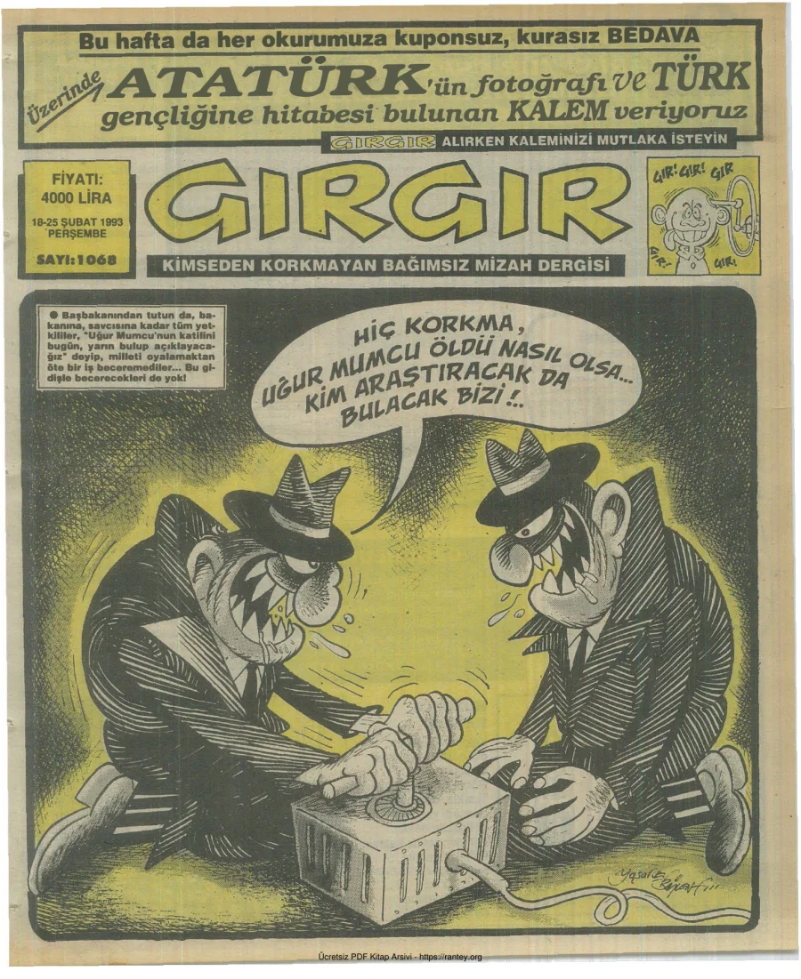 GırGır 1993 Sayı 1068 kapak görseli