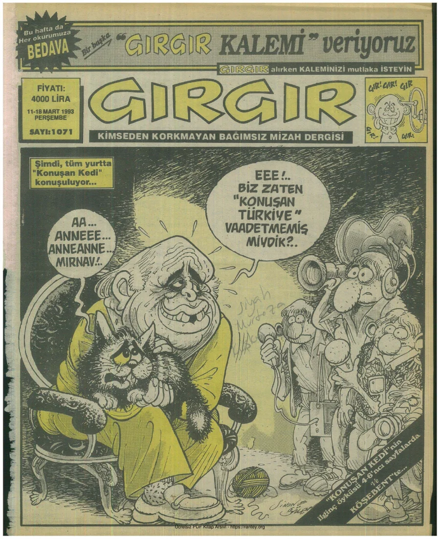 GırGır 1993 Sayı 1071 kapak görseli