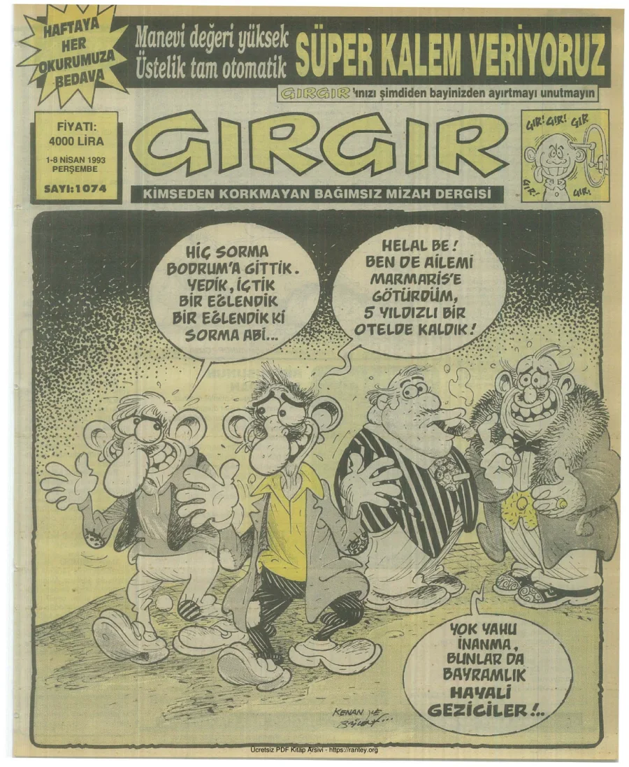 GırGır 1993 Sayı 1074 kapak görseli