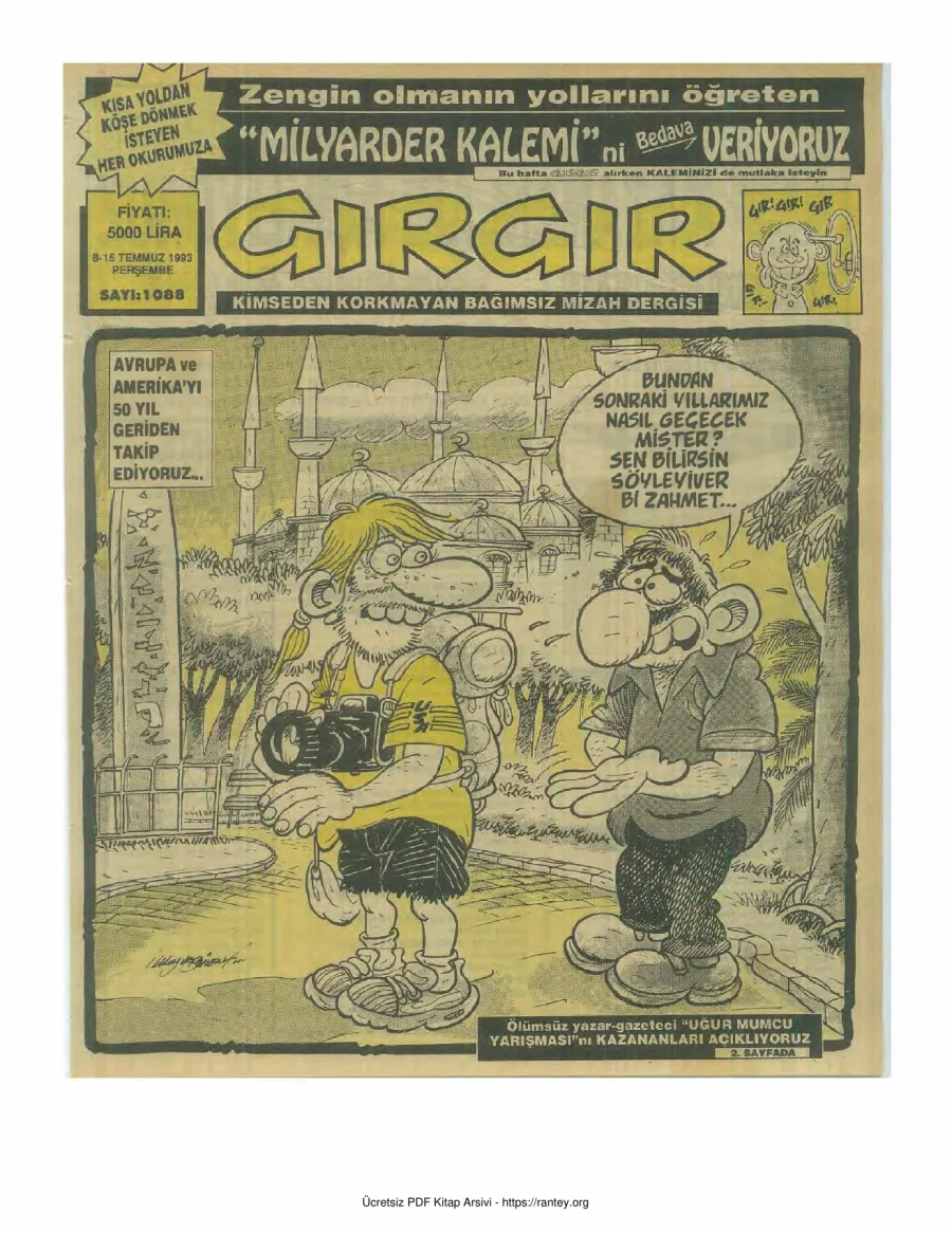GırGır 1993 Sayı 1088 kapak görseli